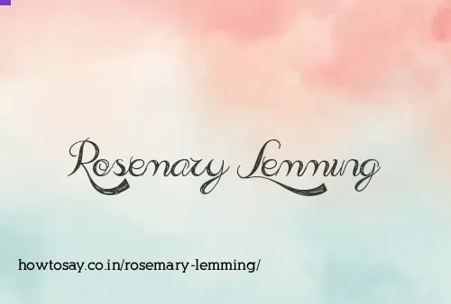 Rosemary Lemming