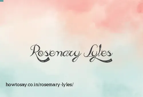 Rosemary Lyles