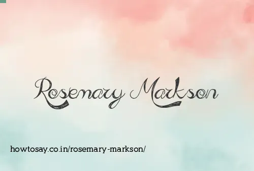 Rosemary Markson