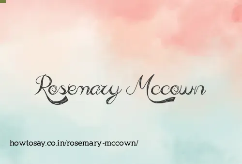 Rosemary Mccown