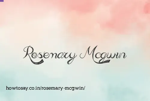 Rosemary Mcgwin