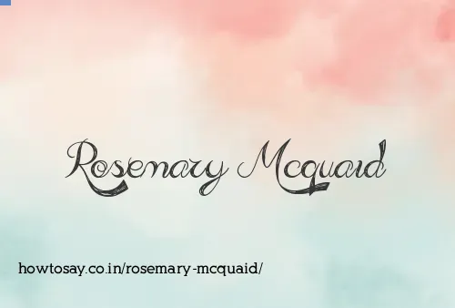 Rosemary Mcquaid