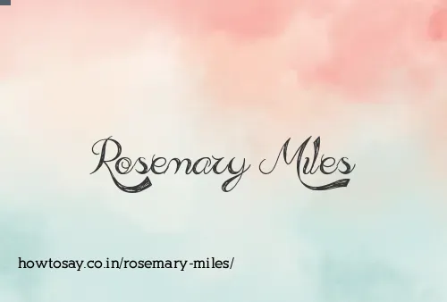 Rosemary Miles