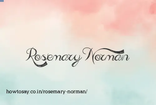 Rosemary Norman