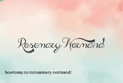 Rosemary Normand