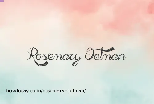 Rosemary Oolman
