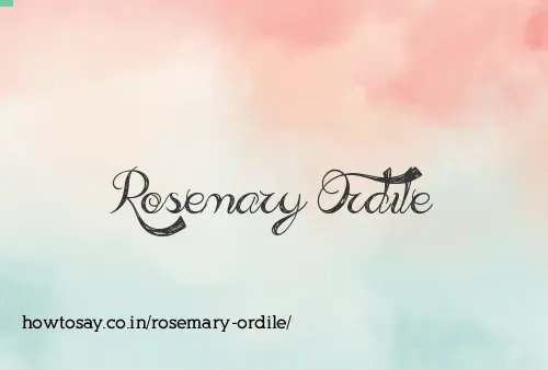 Rosemary Ordile