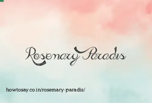 Rosemary Paradis