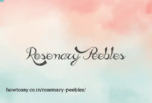 Rosemary Peebles