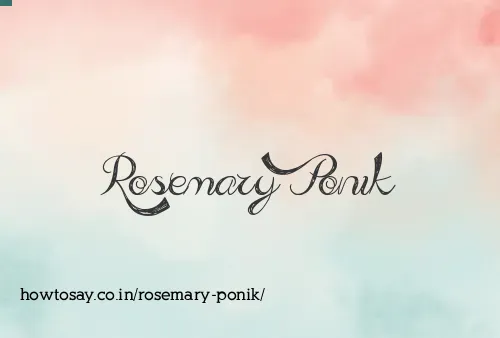Rosemary Ponik