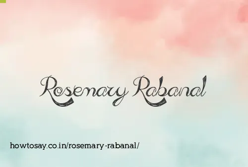 Rosemary Rabanal