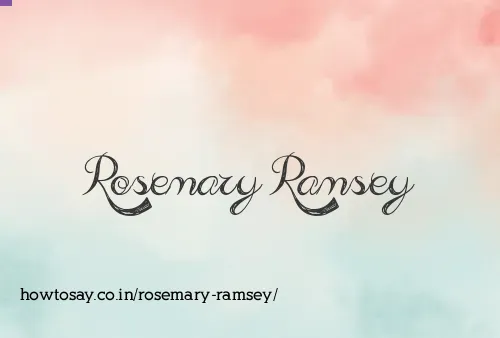 Rosemary Ramsey