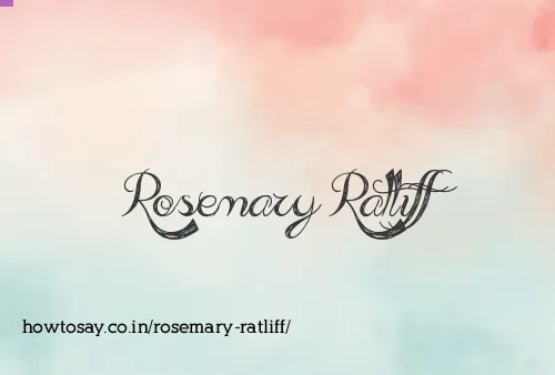 Rosemary Ratliff