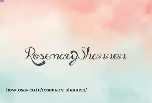 Rosemary Shannon