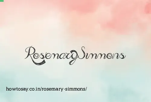 Rosemary Simmons