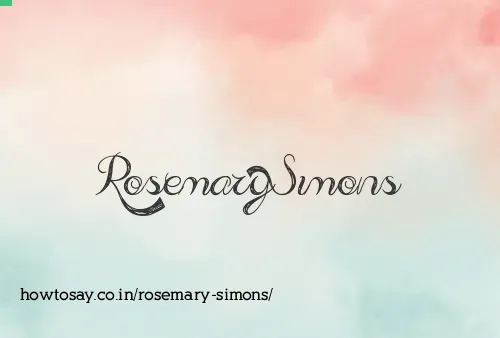 Rosemary Simons