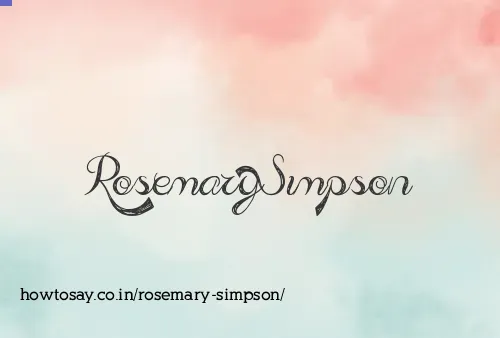 Rosemary Simpson