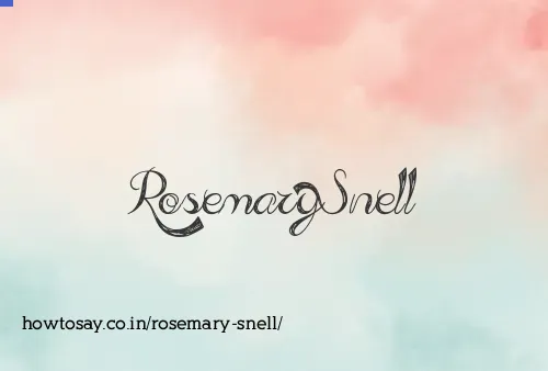 Rosemary Snell
