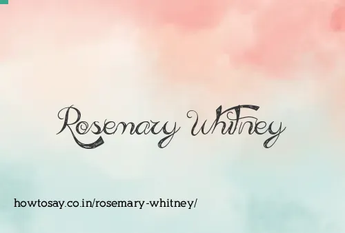 Rosemary Whitney