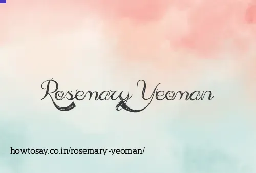 Rosemary Yeoman