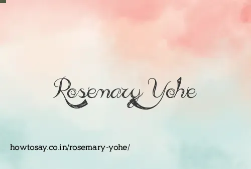 Rosemary Yohe
