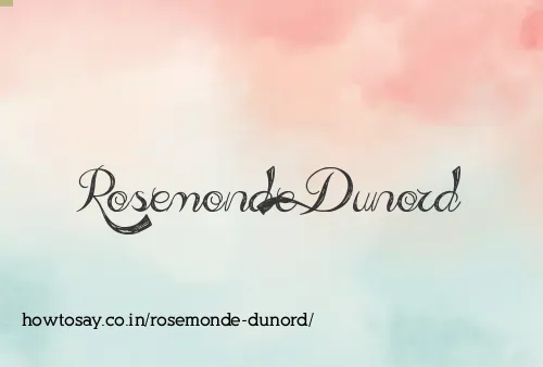 Rosemonde Dunord