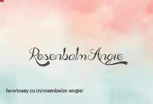 Rosenbalm Angie