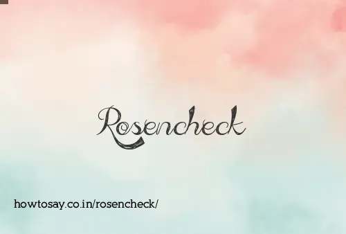 Rosencheck