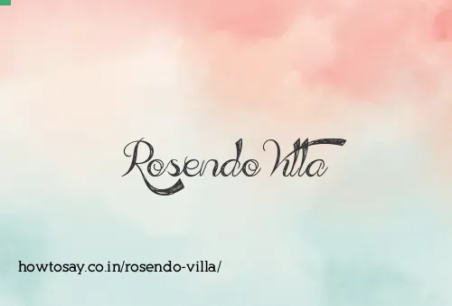 Rosendo Villa