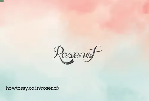Rosenof