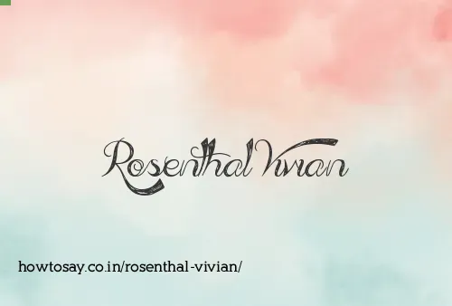 Rosenthal Vivian