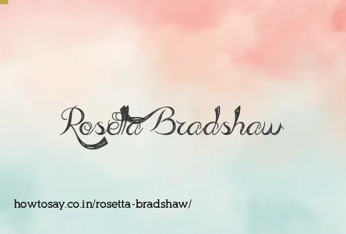 Rosetta Bradshaw