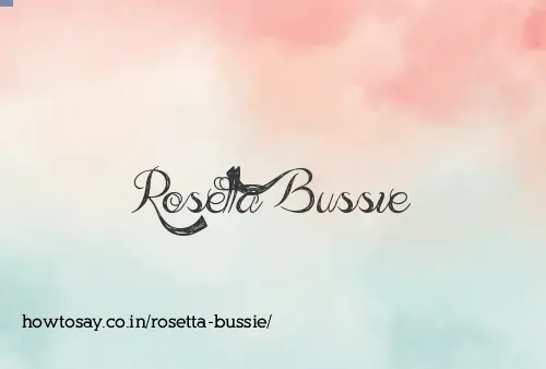 Rosetta Bussie
