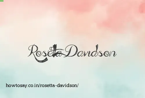 Rosetta Davidson