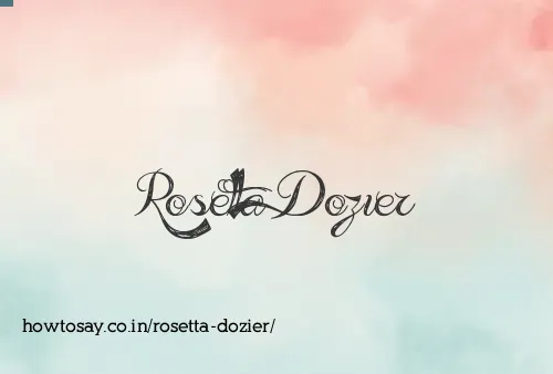 Rosetta Dozier