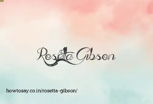 Rosetta Gibson