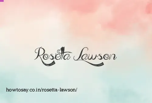 Rosetta Lawson