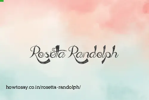 Rosetta Randolph