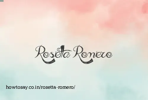 Rosetta Romero
