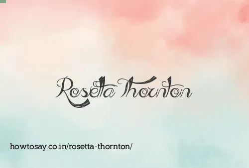 Rosetta Thornton
