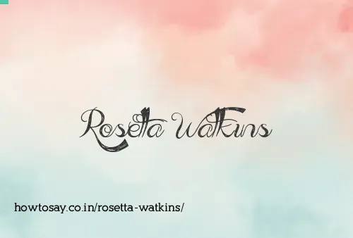 Rosetta Watkins