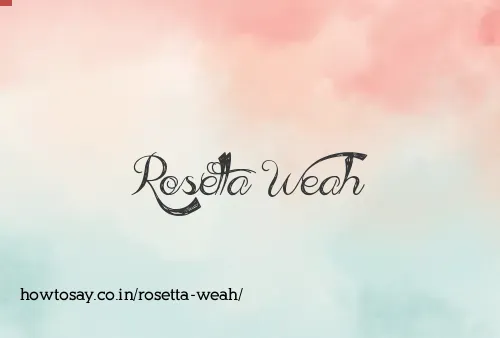 Rosetta Weah