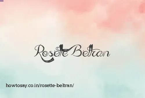 Rosette Beltran
