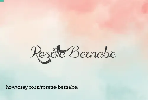 Rosette Bernabe