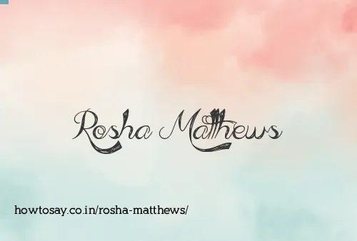 Rosha Matthews