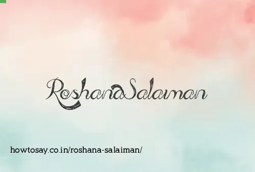 Roshana Salaiman