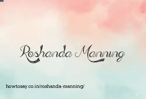 Roshanda Manning