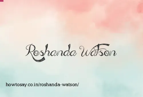 Roshanda Watson