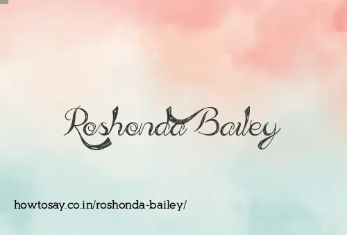 Roshonda Bailey