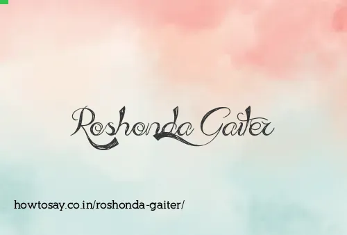 Roshonda Gaiter